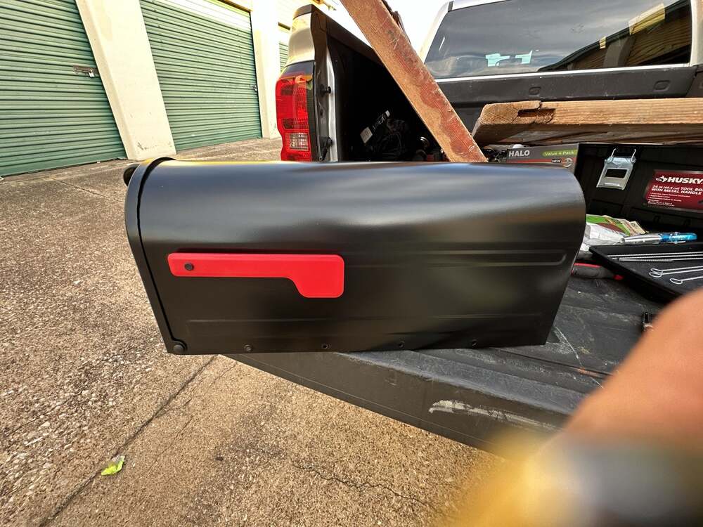 Architectural Mailboxes MB1 Black Medium Steel Post Mount Mailbox